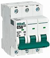 Выключатель автоматический DEKraft ВА-103 3п 50А C 6кА картинка